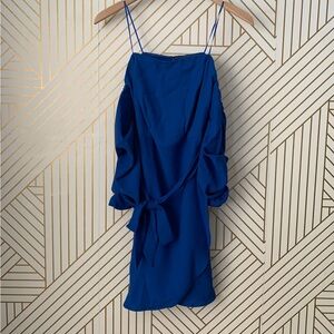 🍀 3/$30 19 Cooper NWT Cold Shoulder Tie waist Dress strapless bow  cinched M